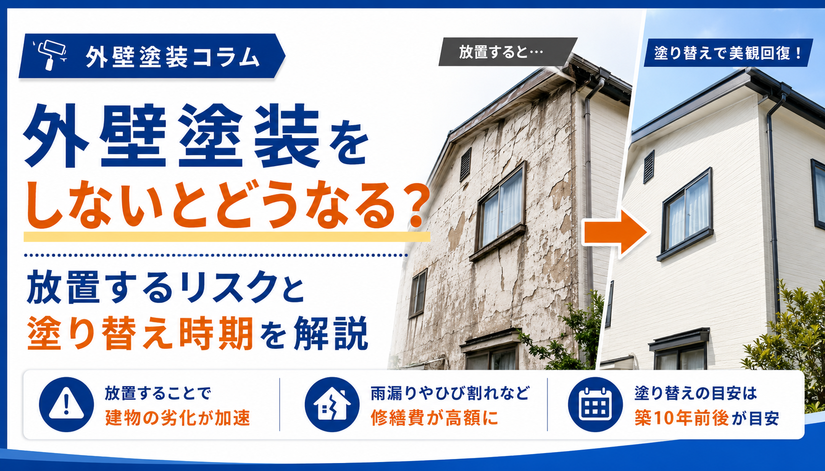 外壁塗装をしないリスク
